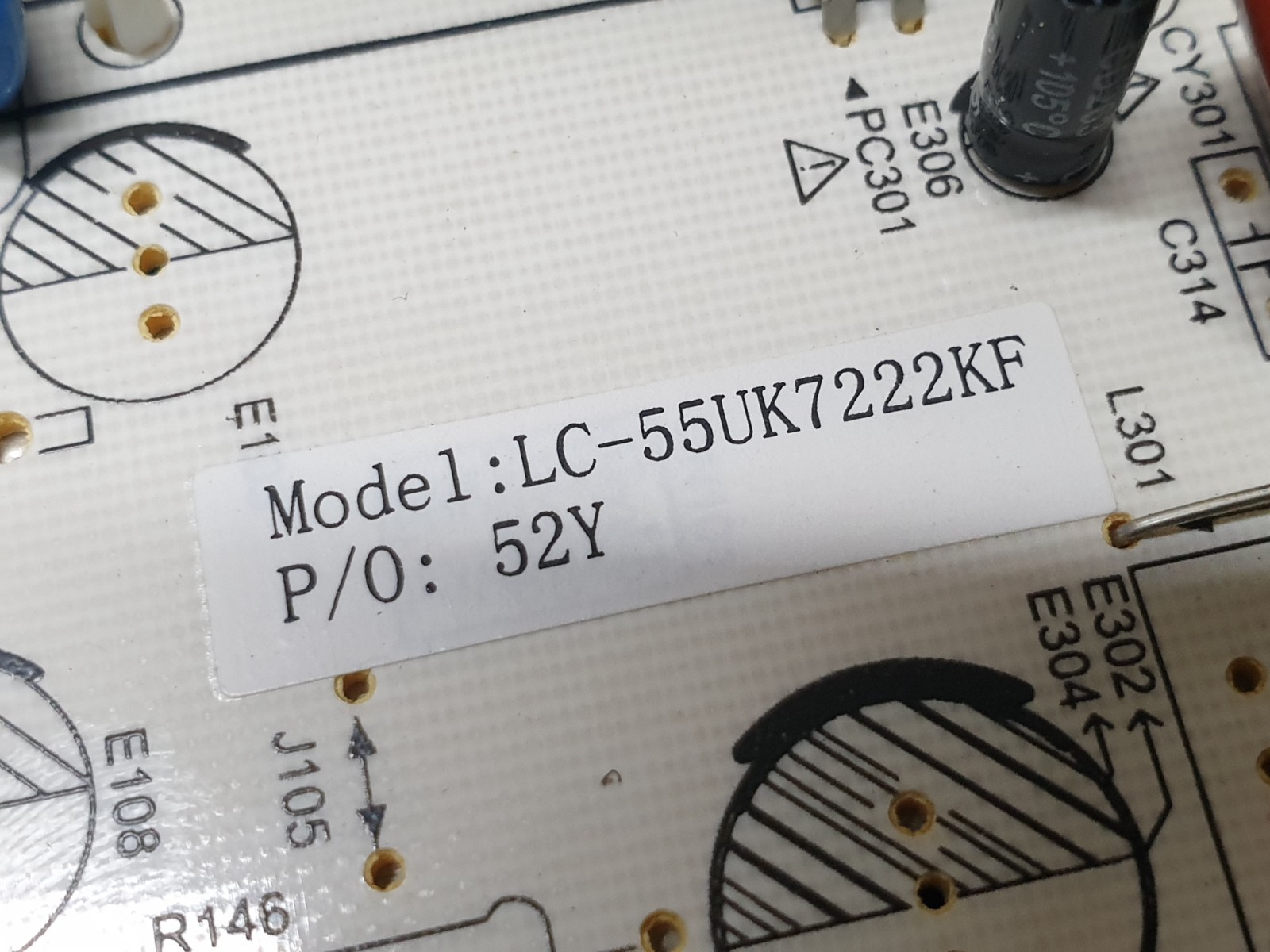 POWER SUPPLY BOARD PSU FR SHARP 55BJ2KE 55" LED TV PW.168W2.801 V19040148 - Image 5