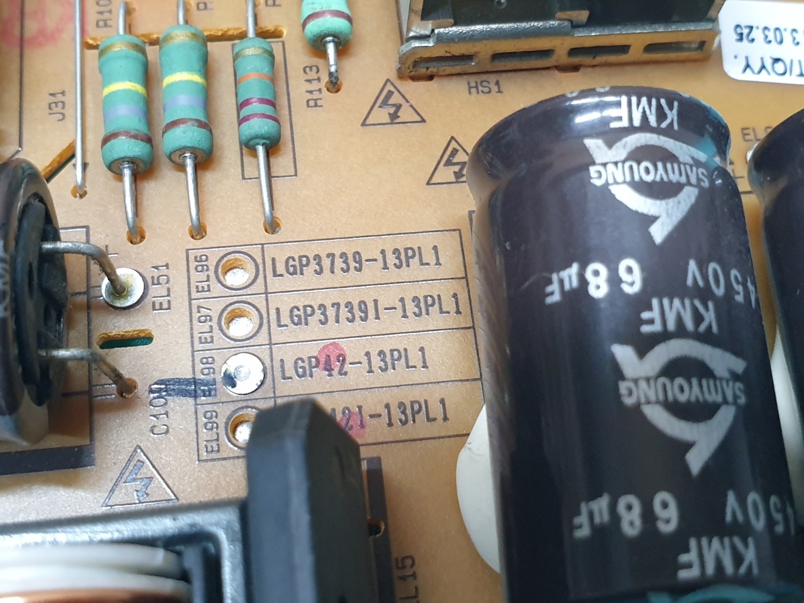 POWER SUPPLY PSU FOR LG 42LN575V LED TV EAX64905301 (2.0) EAY62810601 - Image 3