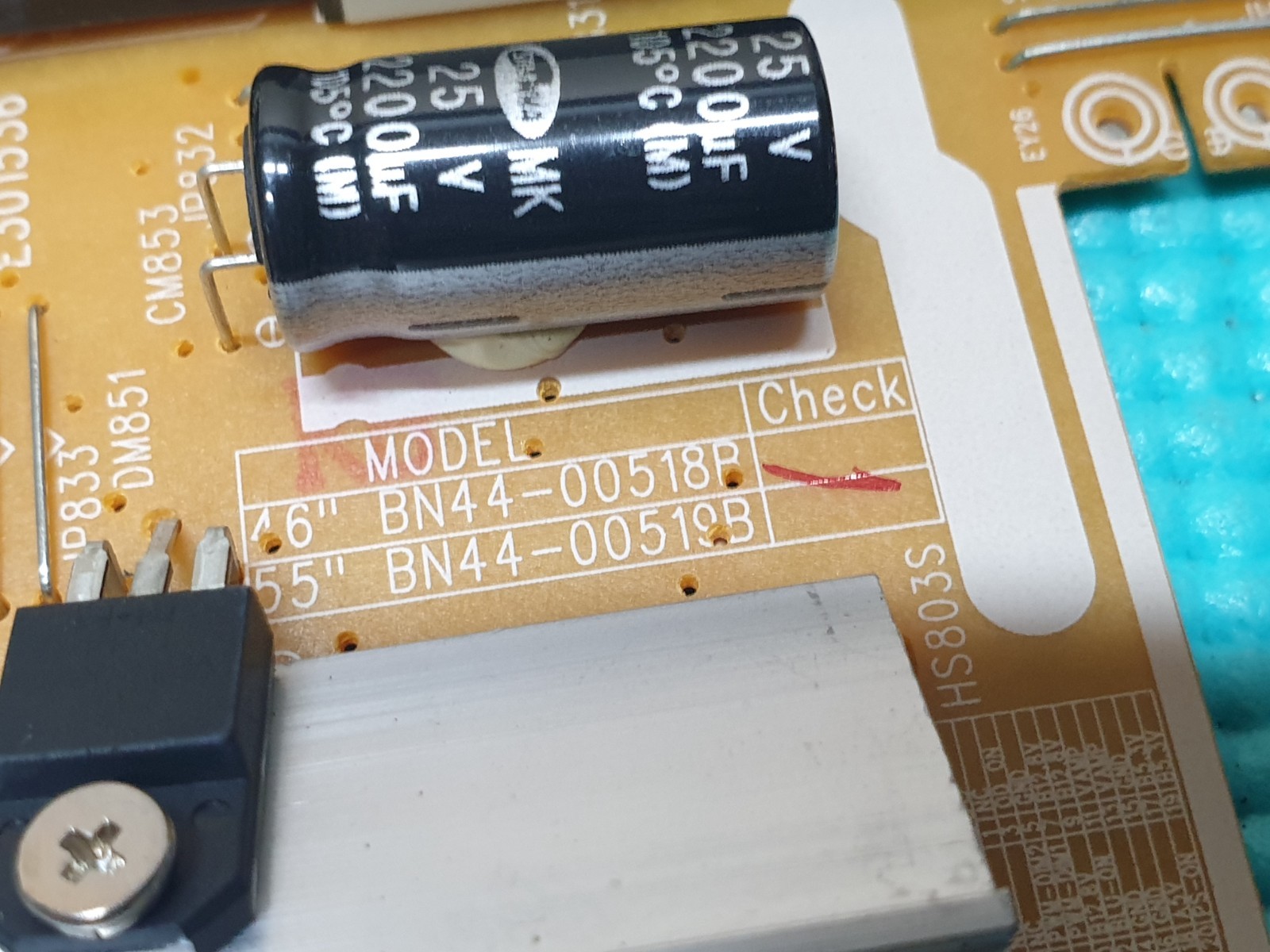 POWER SUPPLY PSU SAMSUNG UE40ES6300U 40" LED TV PD46B1D_CHS BN44-00518B REV:1.2 - Image 4