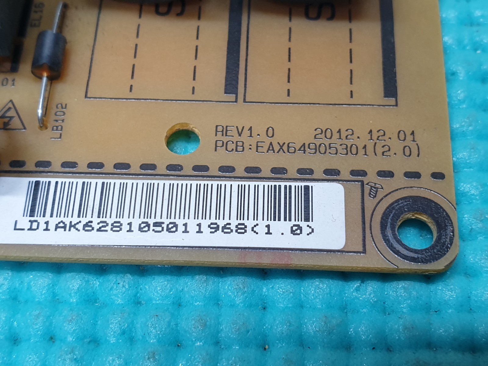 POWER SUPPLY PSU FOR LG 42LN575V LED TV EAX64905301 (2.0) EAY62810601 - Image 2