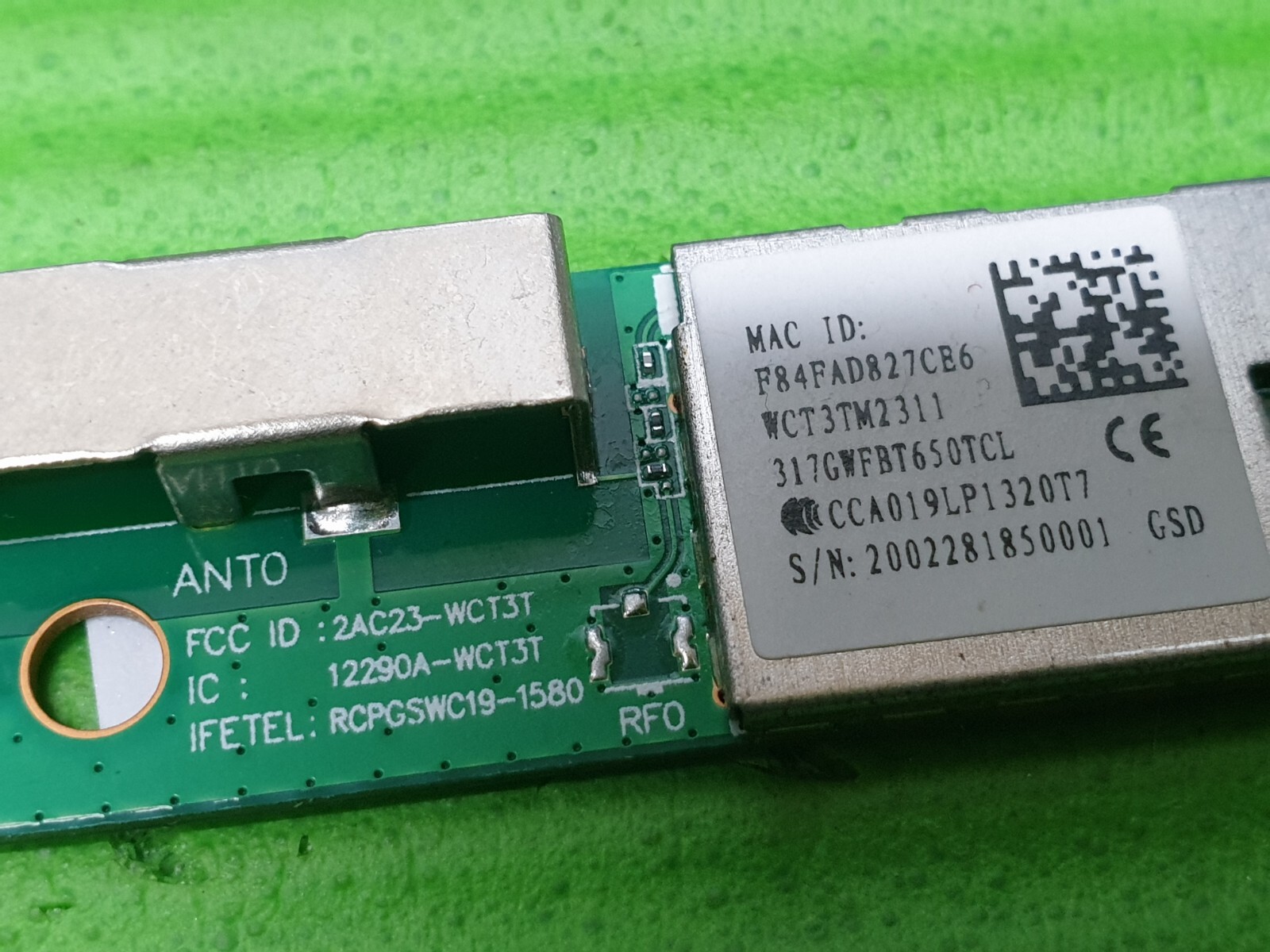 WIFI MODULE BOARD FOR PHILIPS 58PUS8555/12 LED TV WCT3TM2311 2A-C23-WCT3T - Image 3