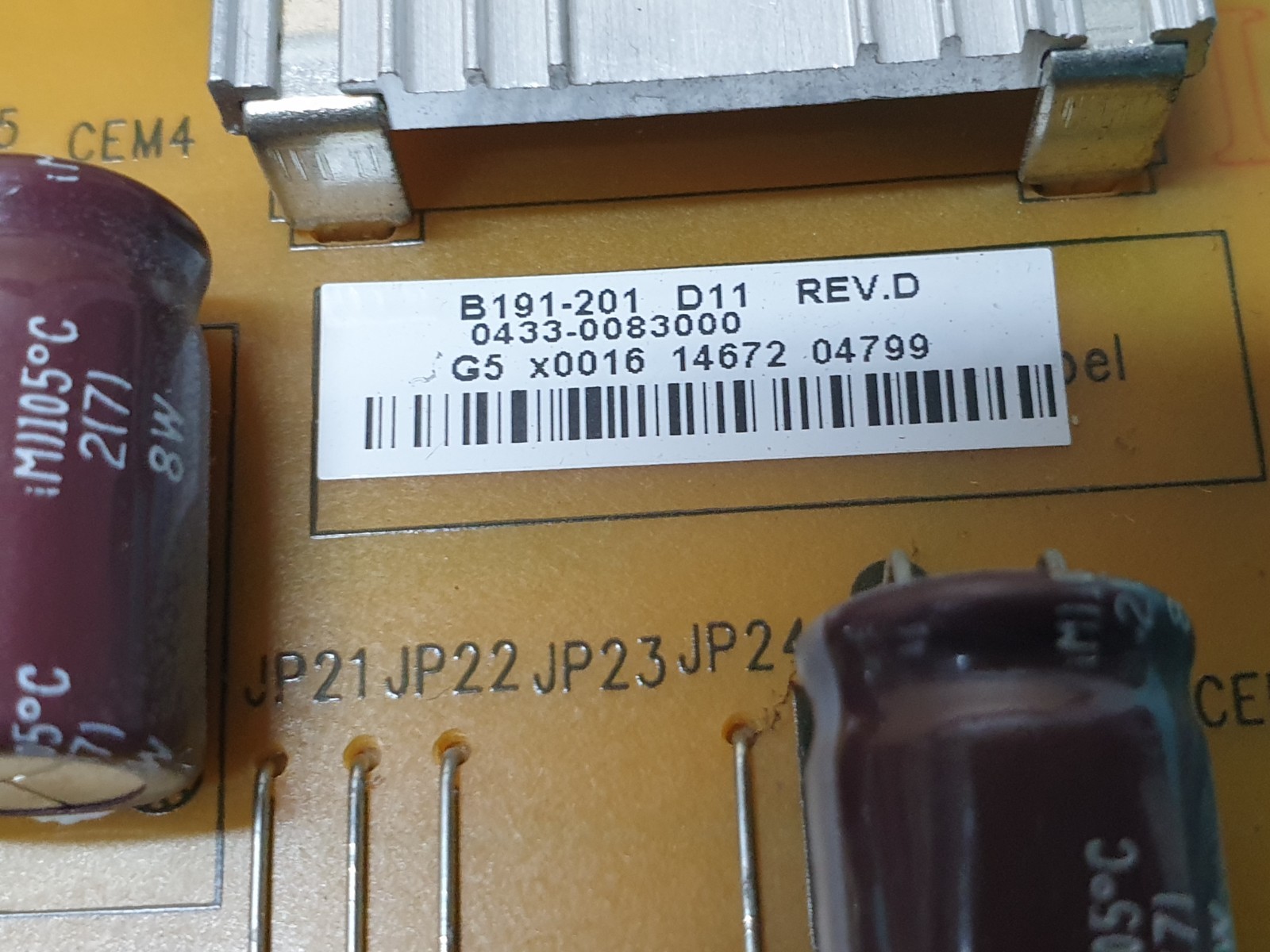 POWER SUPPLY PSU TOSHIBA 40L6353D 40" LED TV 4H.B1910.021 /D B191-201 - Image 4