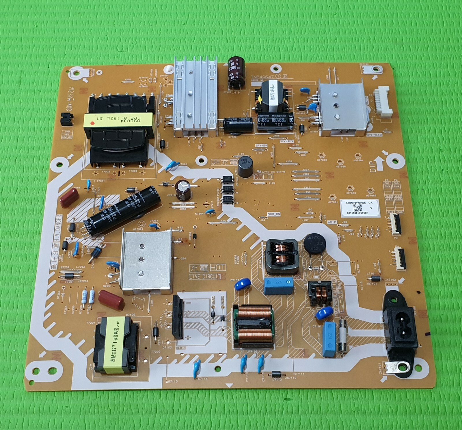 POWER SUPPLY TX-50GX820B TX-50GX700B TX-50GX800B TV TNP4G647 1 P TZRNP01WVWE DA