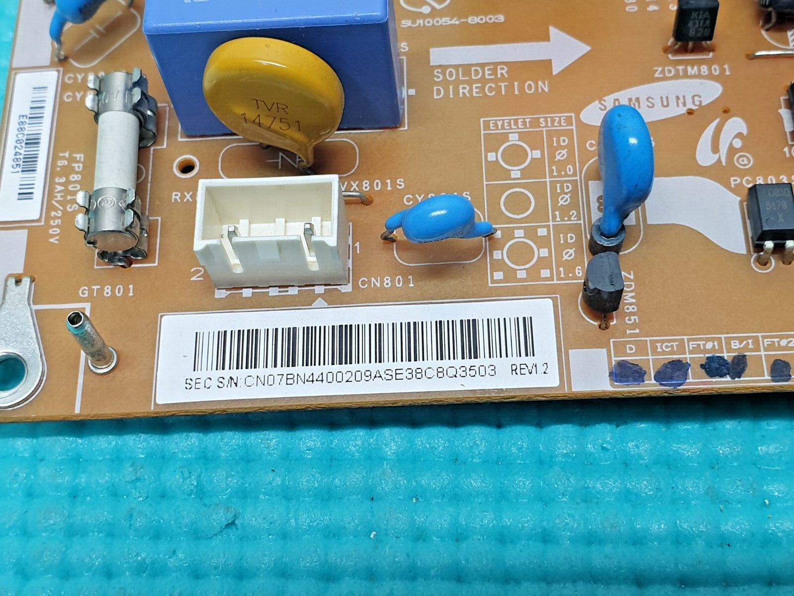 POWER SUPPLY FOR SAMSUNG LE32A457C1D 32" LCD TV BN44-00209A REV1.2 PSLF 171501A - Image 3