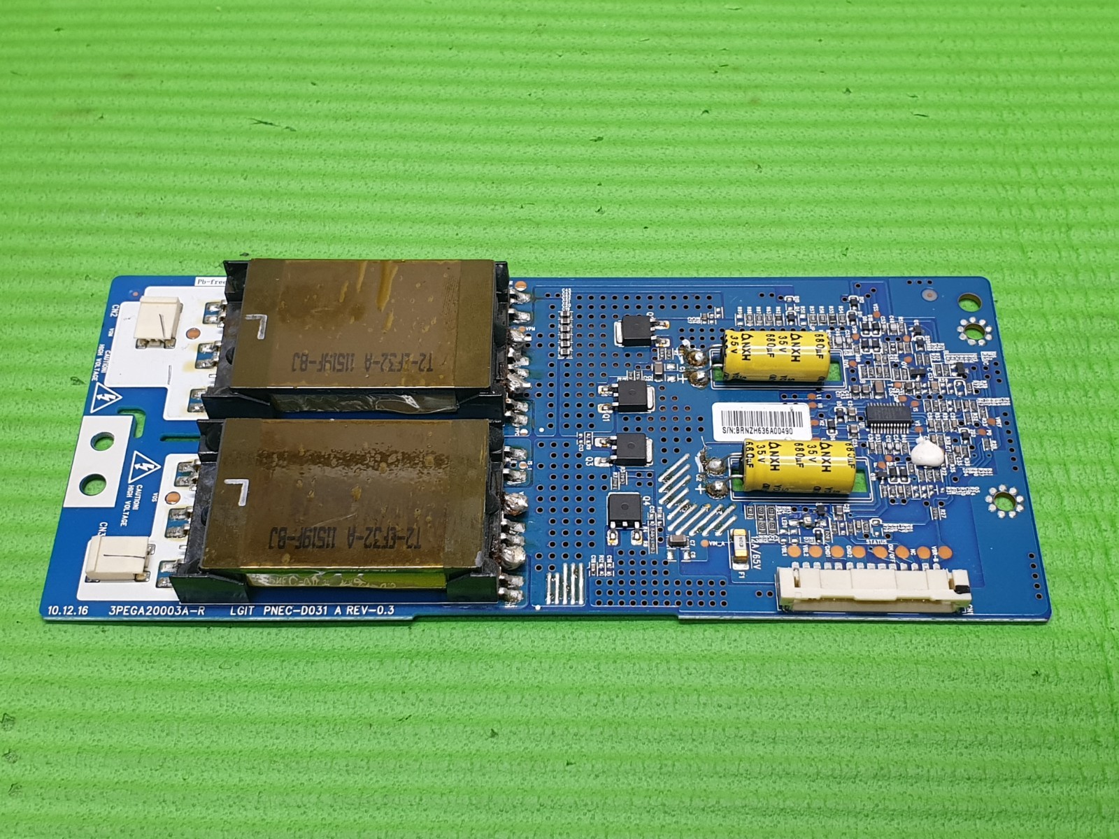 INVERTER BOARD LG 32LK450U LCD TV 3PEGA20003A-R REV:0.3 PNEC-D031 6632L-0636A