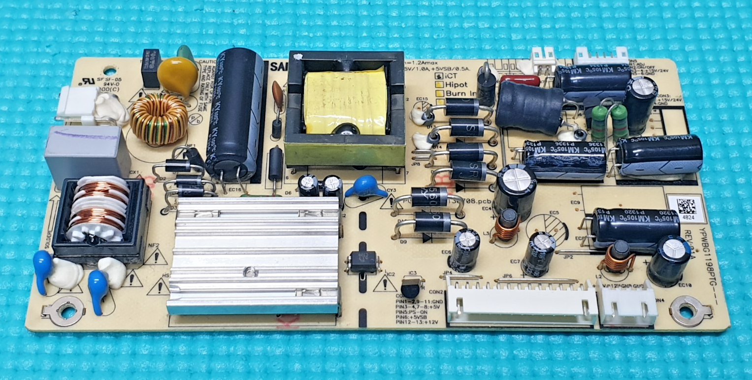 POWER SUPPLY PSU LOGIK L32HED13A TV YPWBG1198PTG REV:01A E181900(C) Y1AP3A1105T - Image 2