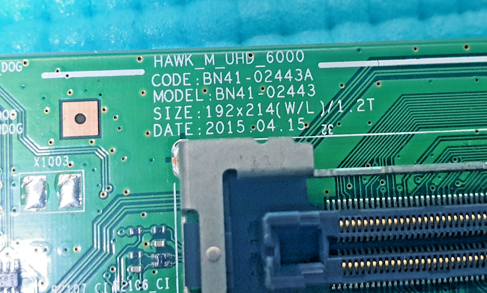 MAIN AV BOARD MB SAMSUNG UE55JU6000K TV BN41-02443A BN94-10703K SCREEN:HV550QUB - Image 2