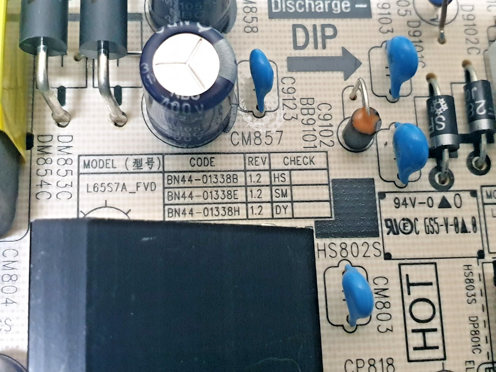 POWER SUPPLY PSU SAMSUNG UE65U7000FK UE65U8020FK LED TV L65S7_FVD BN44-01338D - Image 2