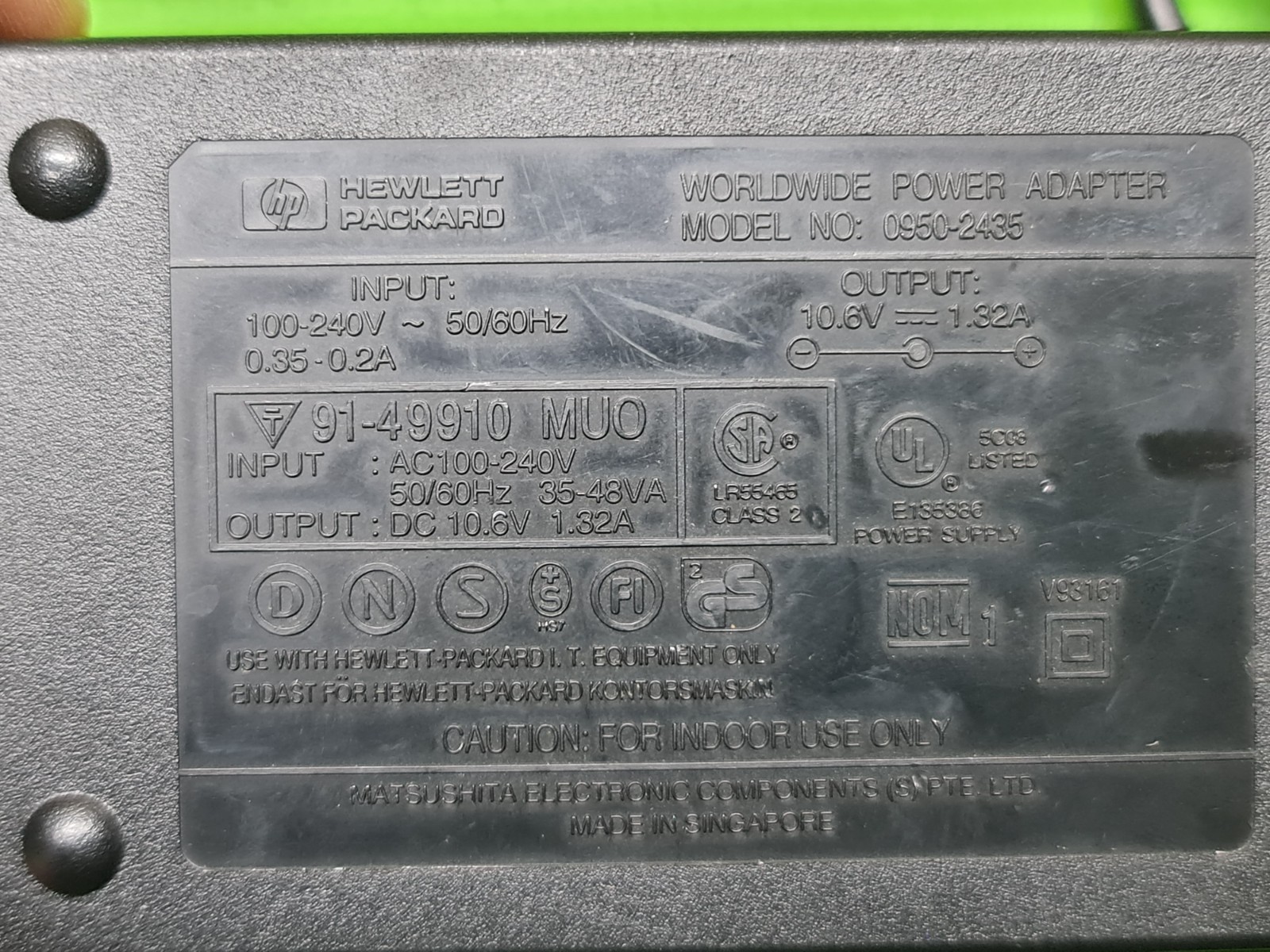 HP 0950-2435 AC Power Adapter Charger for DeskJet 310 320 340 350 Printer 10.6V - Image 4