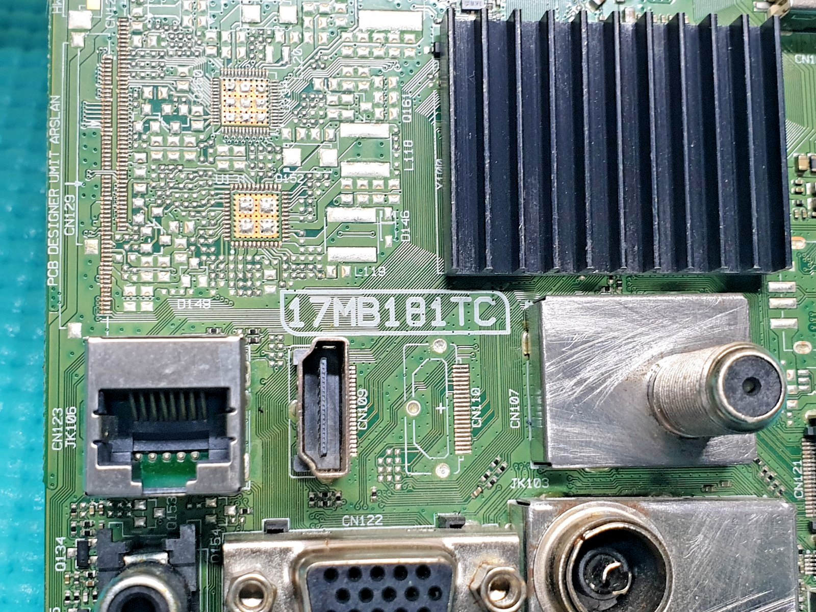 MAIN AV BOARD MB TOSHIBA 24WK3C63DB LED TV 17MB181TC 23770614 SCREEN:PT236AT02 - Image 3