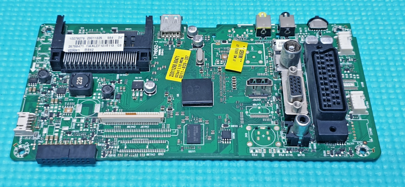 MAIN AV BOARD MB TECHWOOD LED24916DVDFHD 24" TV 17MB62-1 23011325 SCREEN:V236K1