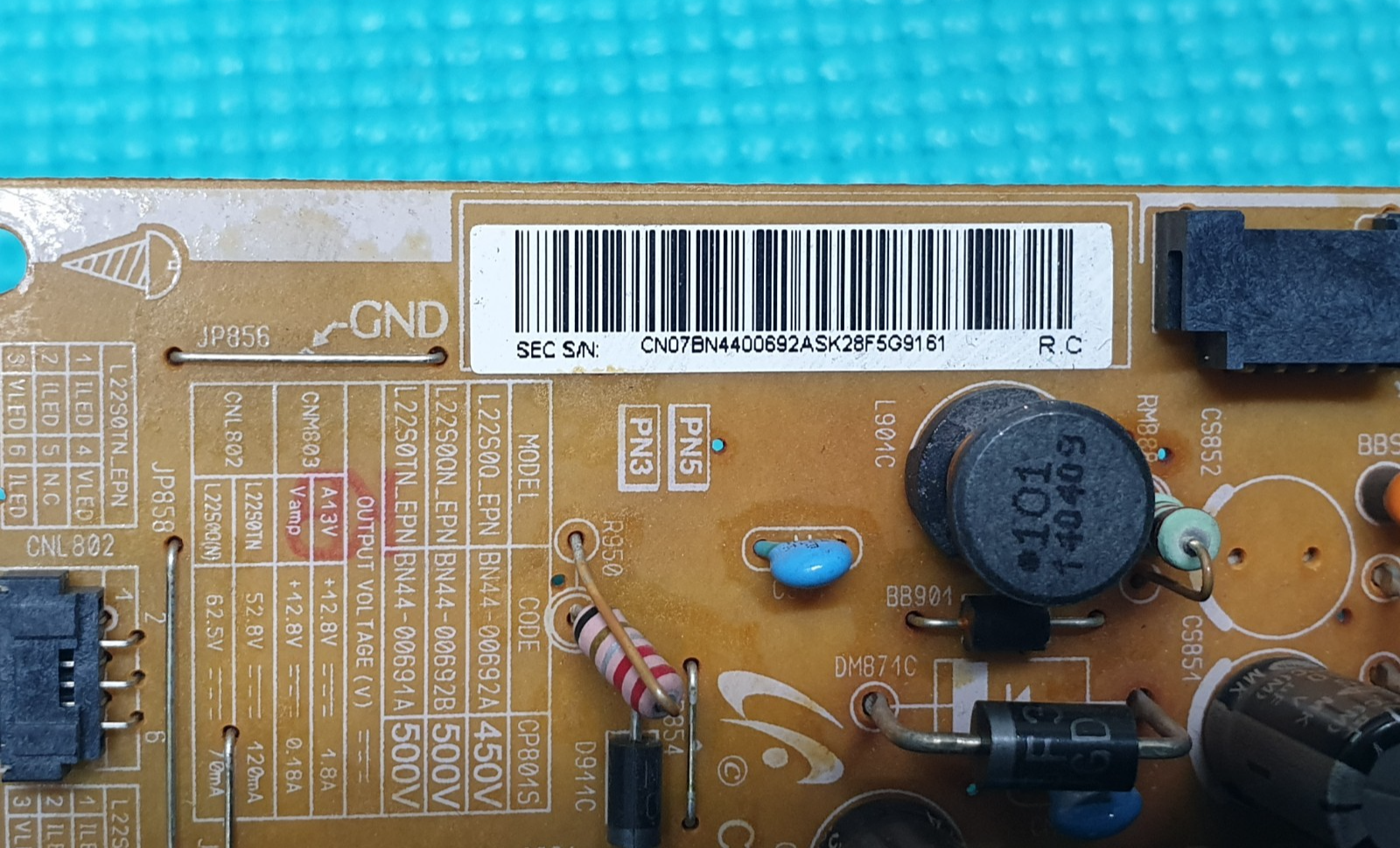 POWER SUPPLY PSU FOR SAMSUNG UE22H5000AK 22" LED TV BN44-00692A E231898 - Image 5