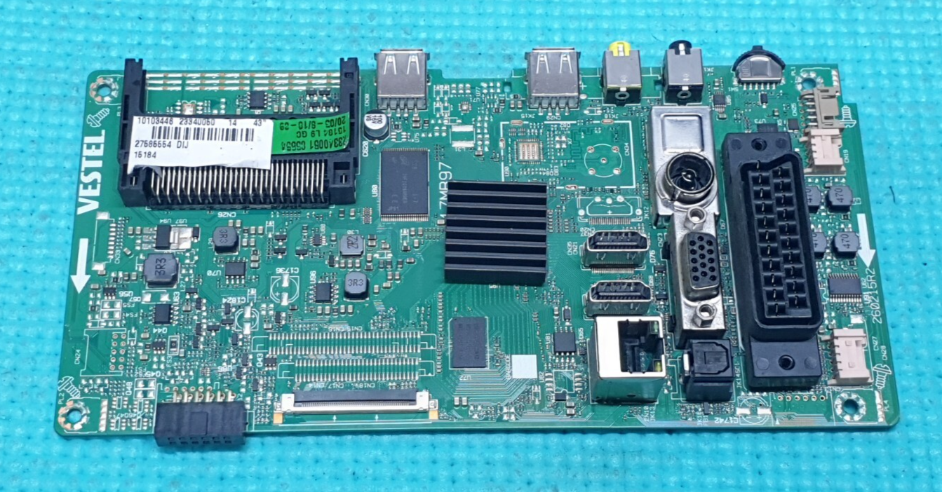 MAIN AV BOARD MB HITACHI 43HB6T62U TV VESTEL 17MB97 23340060 SCREEN:LC430DUY