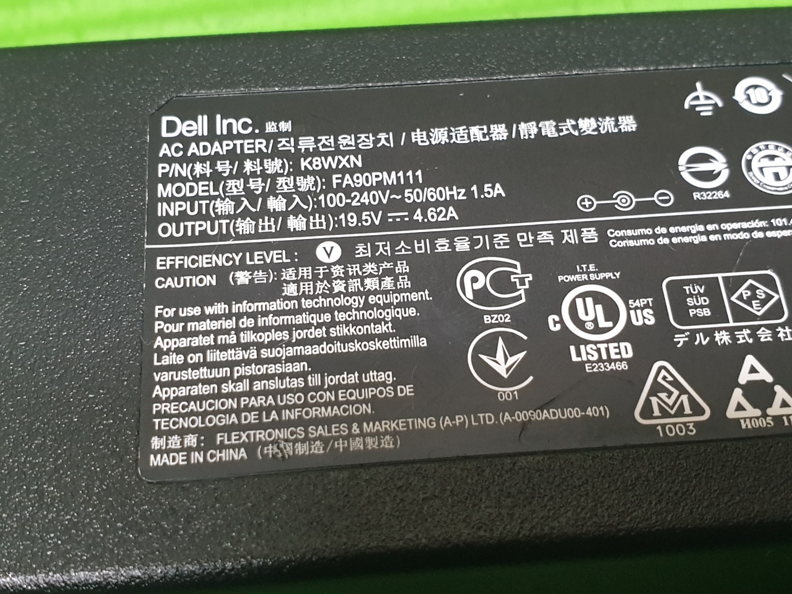 ORIGINAL GENUINE AC POWER SUPPLY CHARGER ADAPTER ROUND PIN 19.5V 4.62A 90W DELLs - Image 2