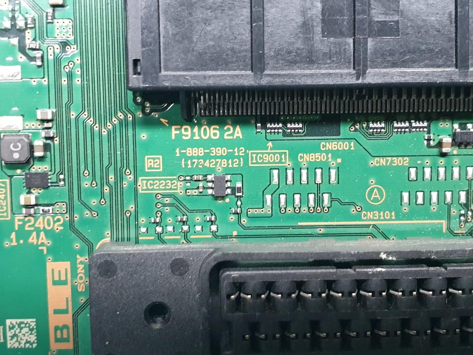 MAIN AV BOARD MB SONY KDL-24W605A LED TV 1-888-390-12 (173427812) SCREEN:V236BJ1 - Image 4