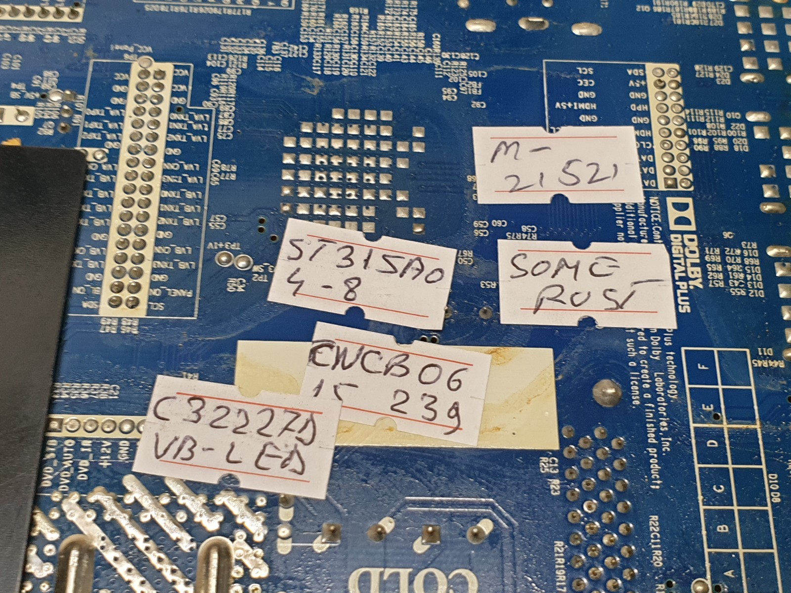 MAIN AV BOARD MB CELLO C32227DVB-LED TV CV9203H-A42 SNCB06 15 SCREEN:ST3151A04-8 - Image 5