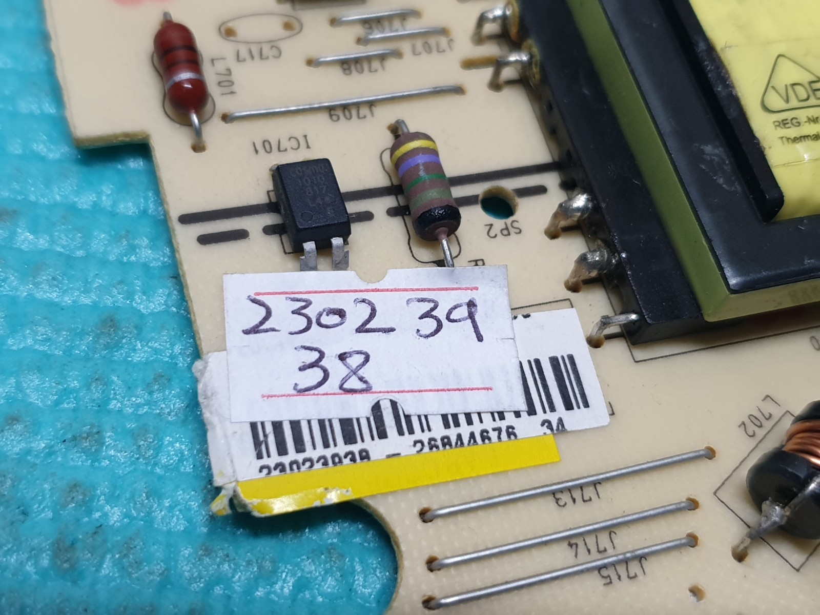 POWER SUPPLY PSU TOSHIBA 22DL702B 22" LED TV VESTEL 17PW80 V2 040511 23023938 - Image 2