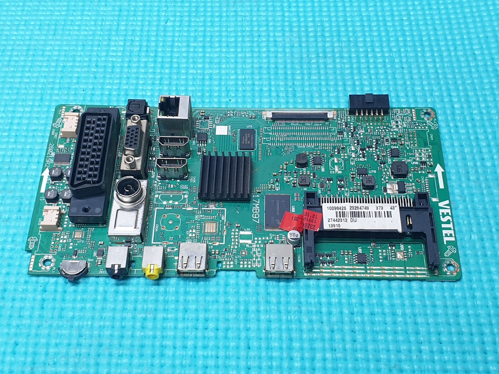 MAIN AV BOARD MB HITACHI 42HBT42UK 42" LED TV 17MB97 23284749 SCREEN:LC430DUX