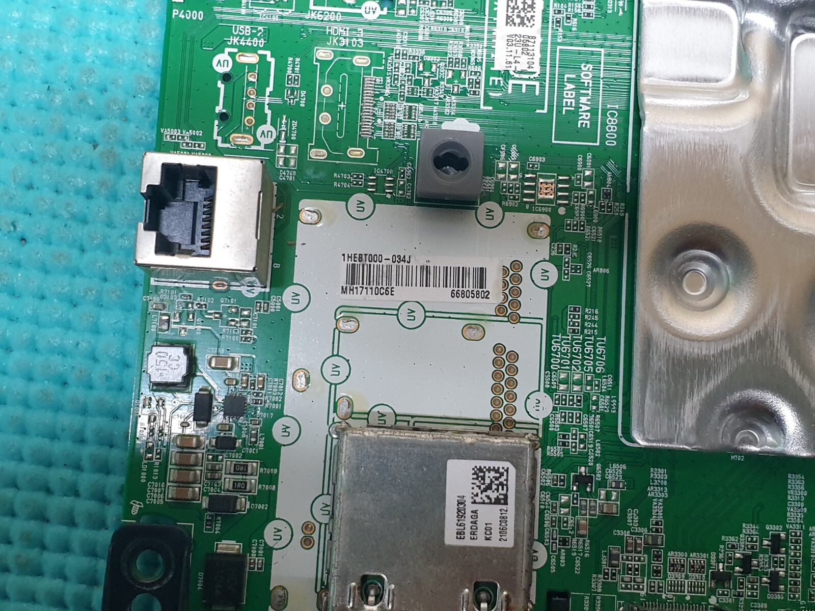 MAIN AV BOARD MB LG 43UP77006LB TV EAX69487906(1.0) EBT66805802 SCREEN:HC430DQG - Image 3