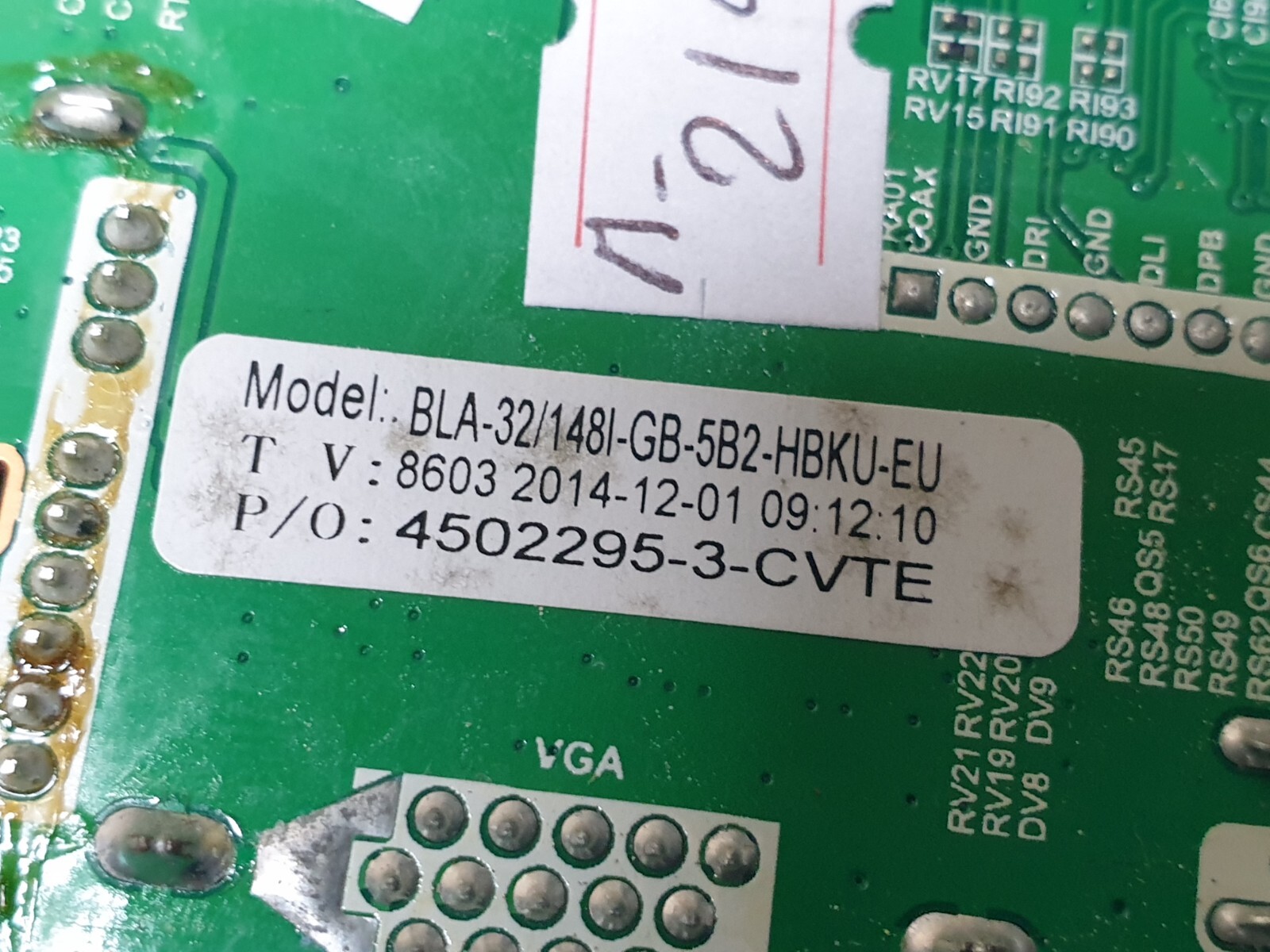 MAIN AV BOARD MB BLAUPUNKT 32/148I 32" LCD TV TP.MSD309.BP89 SCREEN:LSC320AN02 - Image 4
