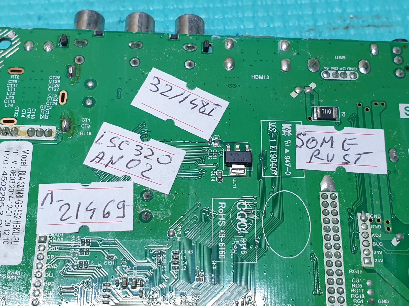 MAIN AV BOARD MB BLAUPUNKT 32/148I 32" LCD TV TP.MSD309.BP89 SCREEN:LSC320AN02 - Image 7