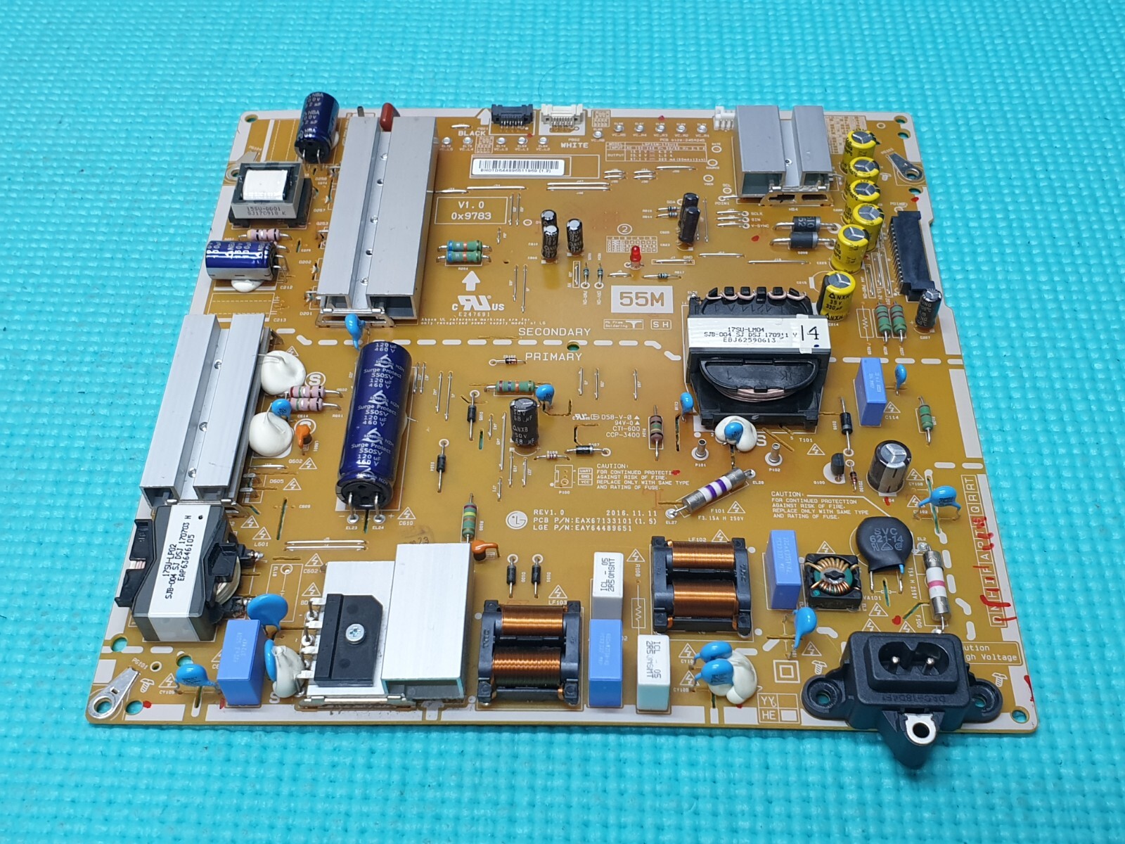 POWER SUPPLY BOARD PSU FOR LG 55SJ850V TV EAX67133101 (1.5) EAY64489651 REV 1.0
