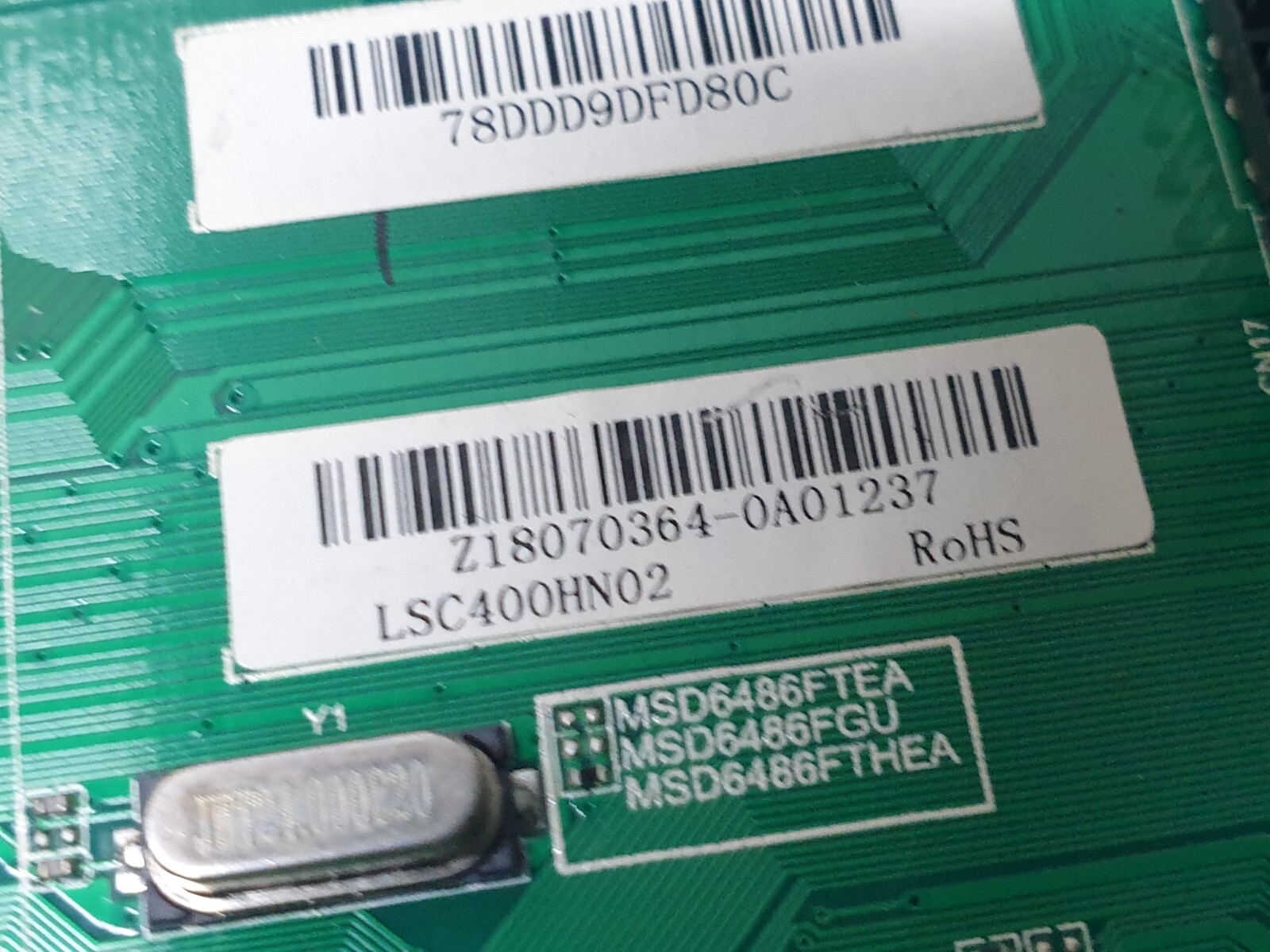 MAIN BOARD MB SHARP LC-40FG2241KF 40" LED TV TP.MS6486.PB711 SCREEN:LSC400HN02 - Image 3