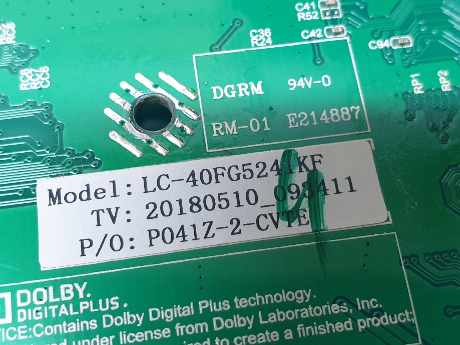 MAIN BOARD MB SHARP LC-40FG2241KF 40" LED TV TP.MS6486.PB711 SCREEN:LSC400HN02 - Image 4