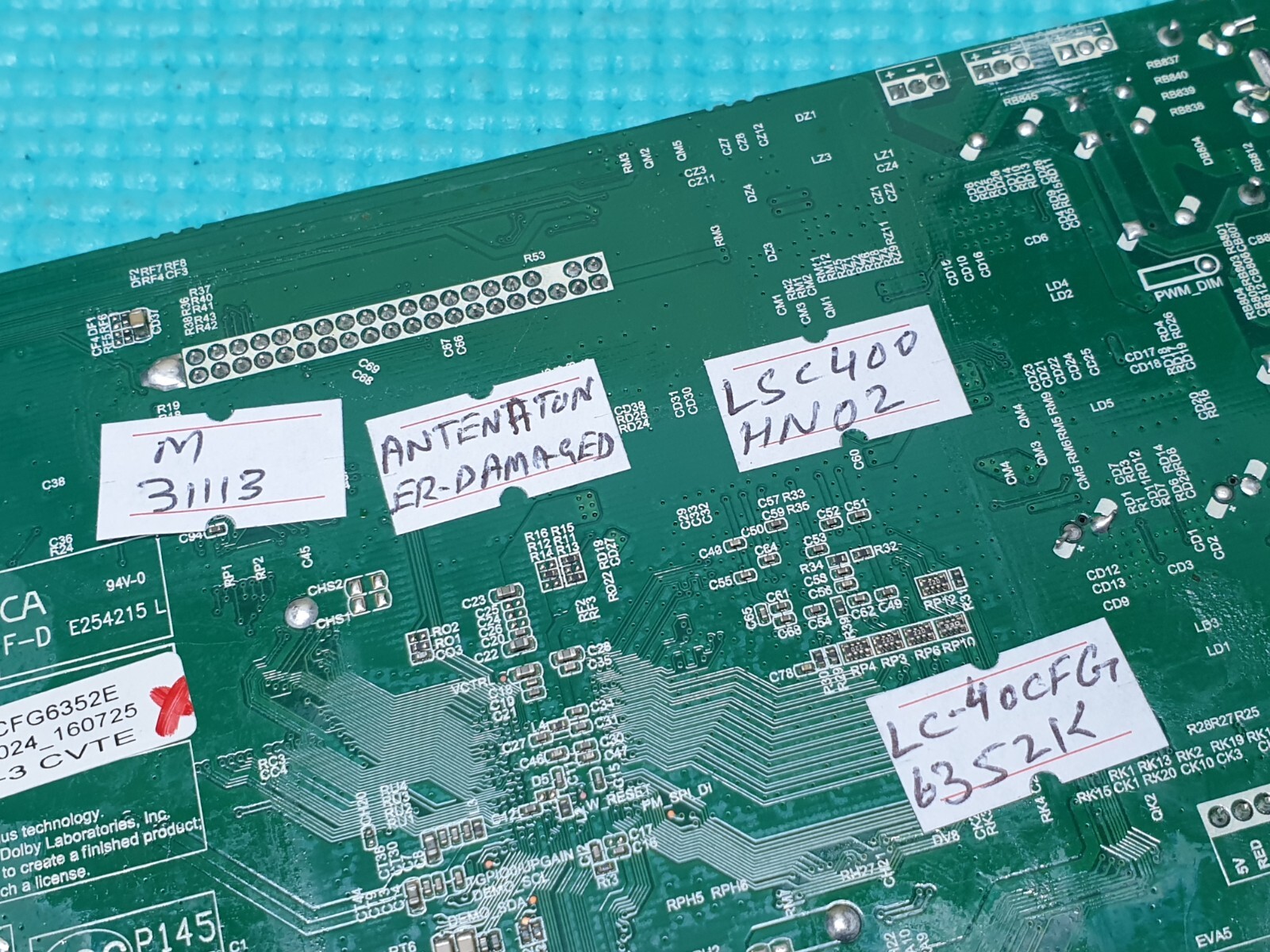 MAIN AV BOARD SHARP LC-40CFG6352K 40" LED TV TP.MS6486.PB711 SCREEN:LSC400HN02 - Image 6