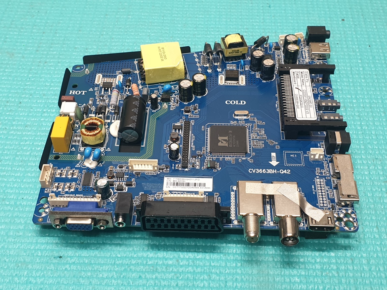 MAIN AV BOARD MB CELLO C3220F SNCB63 22 32" LED TV CV3663BH-Q42 SCREEN:PT320AT02