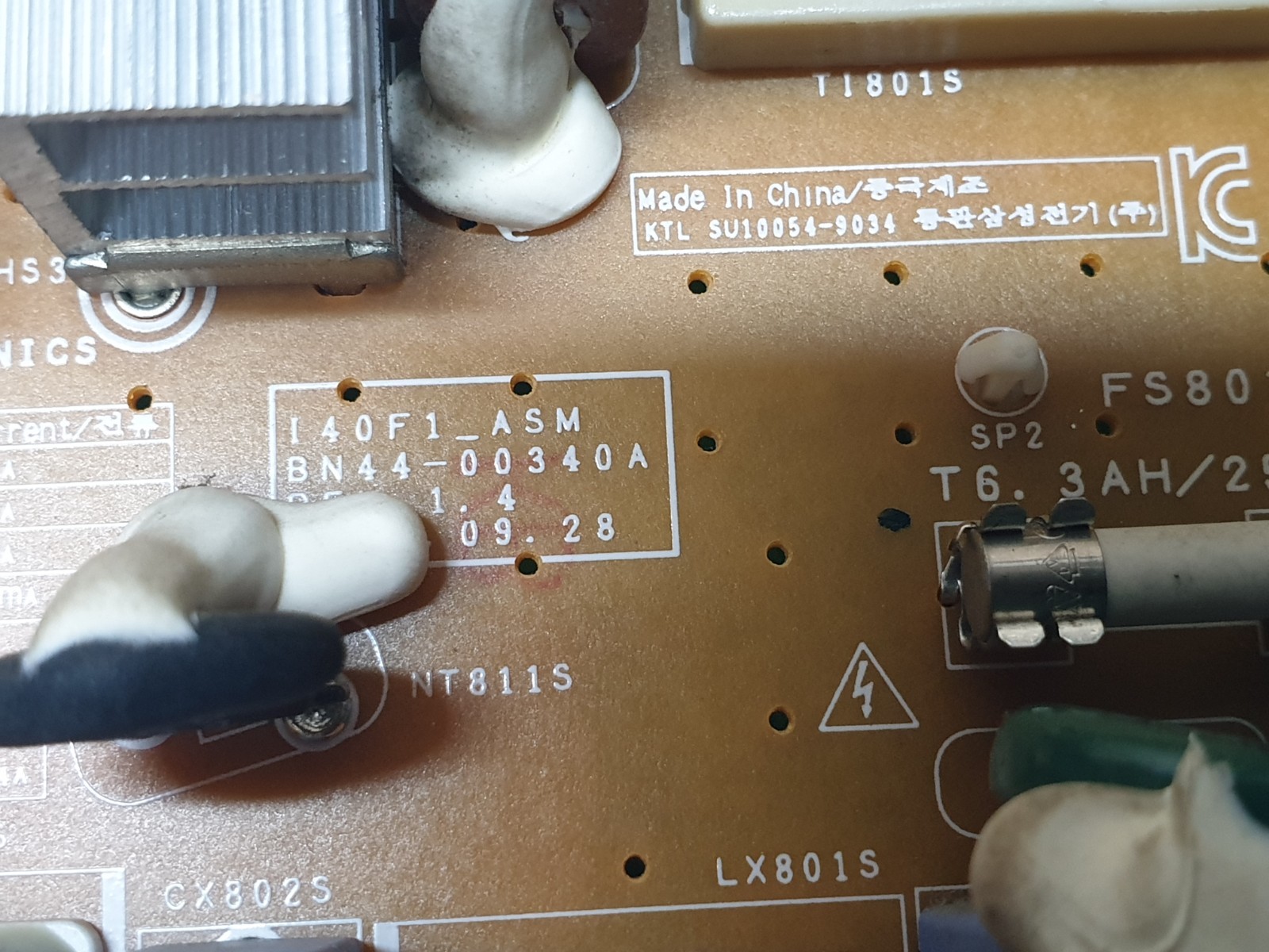 POWER SUPPLY PSU SAMSUNG LE40C750R2K 32" LCD TV L40F1_ASM BN44-00340A REV 1.4 - Image 2