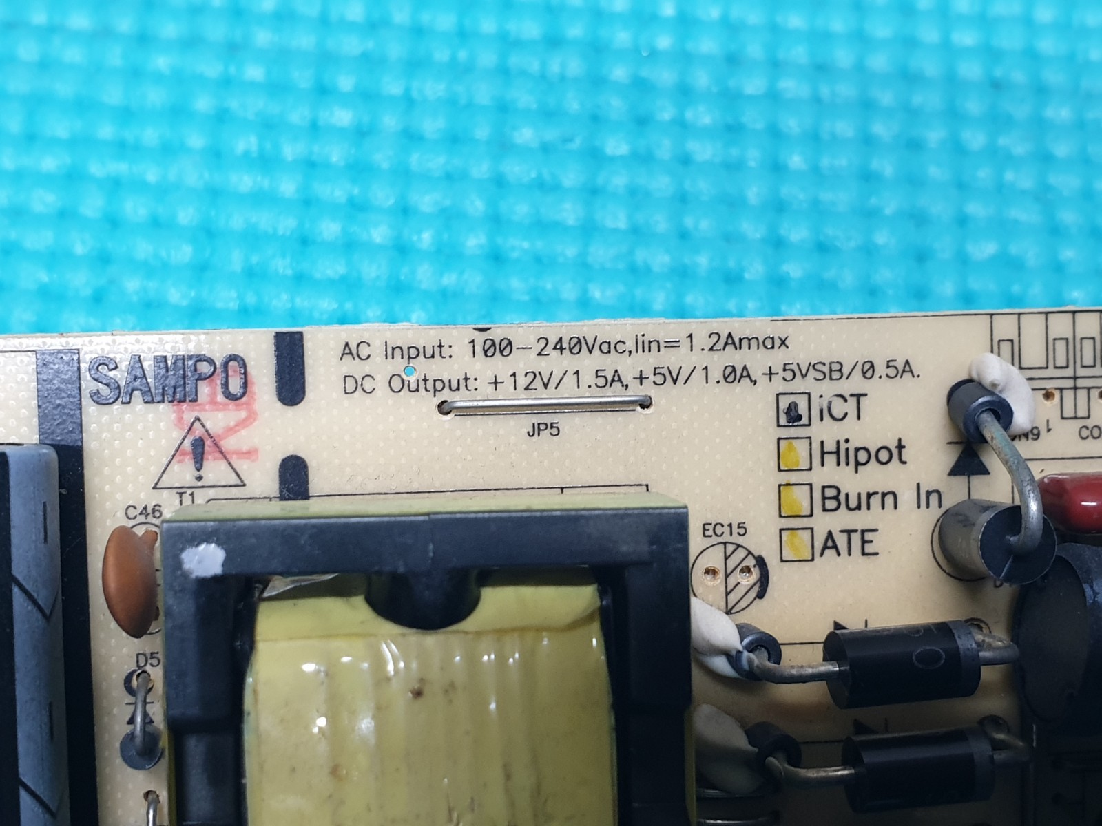 POWER SUPPLY PSU LOGIK L32HED13A TV YPWBG1198PTG REV:01A E181900(C) Y1AP3A1105T - Image 8