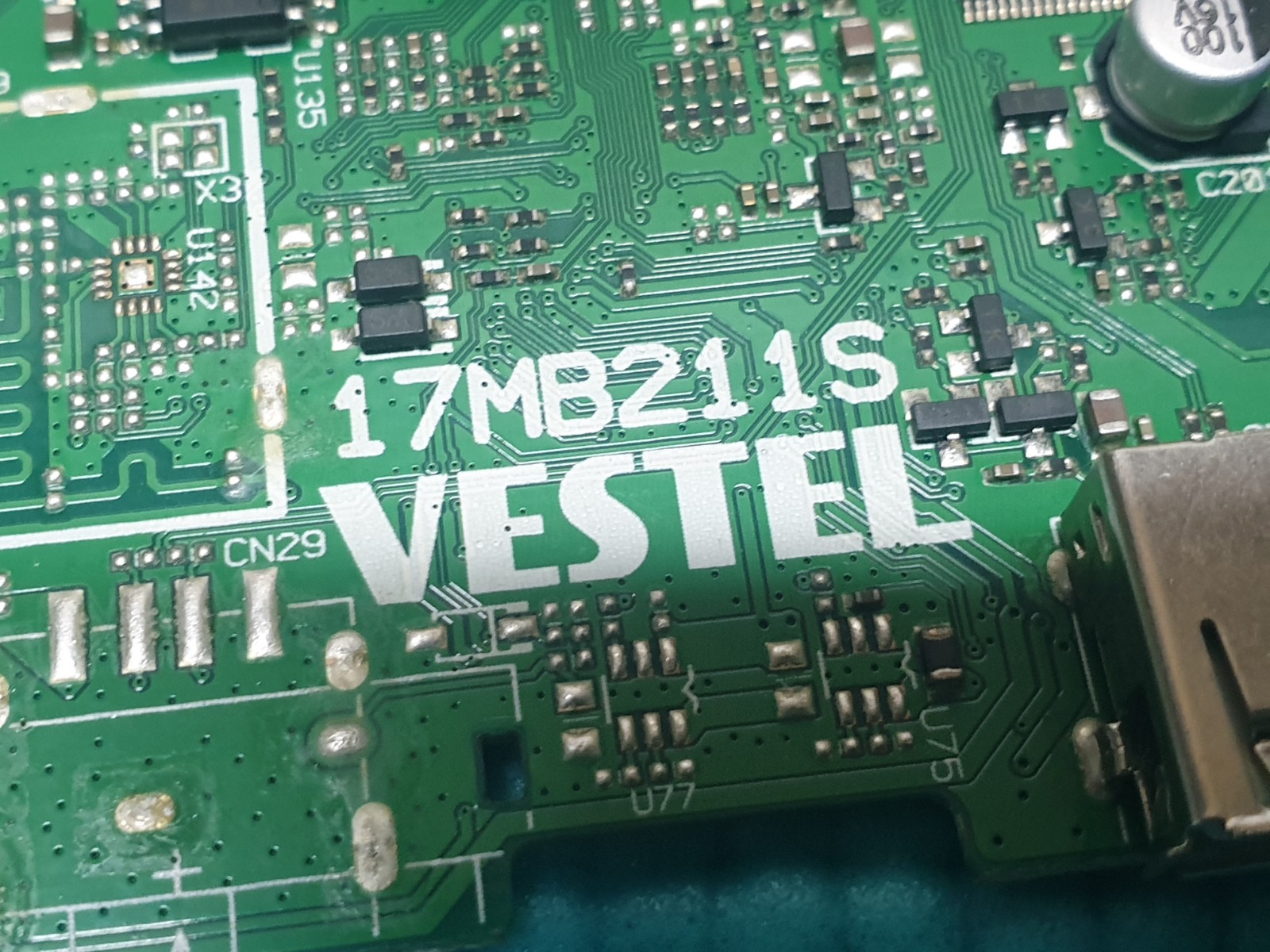 MAIN AV BOARD MB POLAROID P43FPA0119A LED TV 17MB211S 23604483 SCREEN:T430HVN01 - Image 2