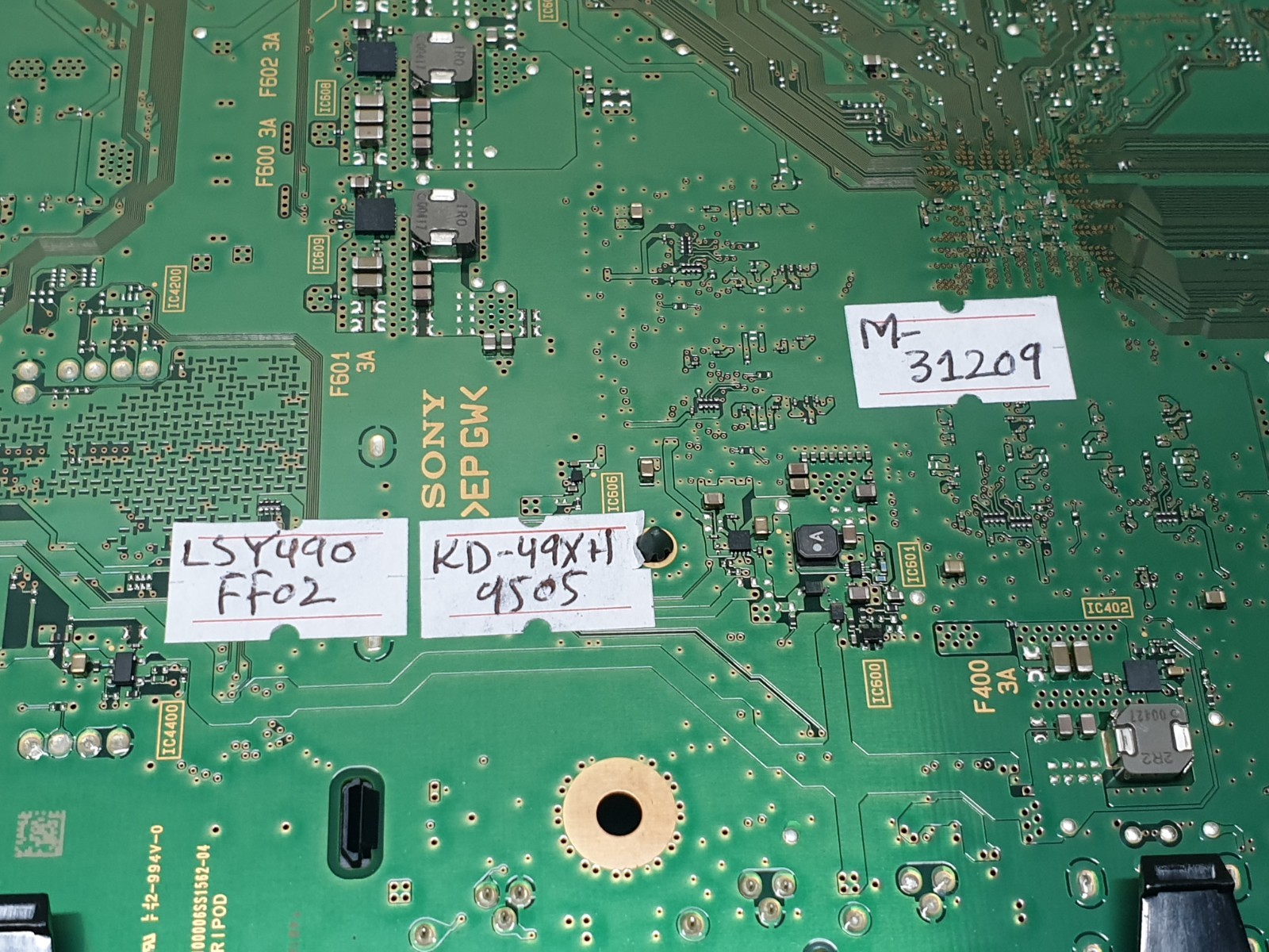 MAIN BOARD MB SONY KD-49XH9505 LED TV YA03080AA 1-984-326-21 SCREEN:LSY490FF02 - Image 9