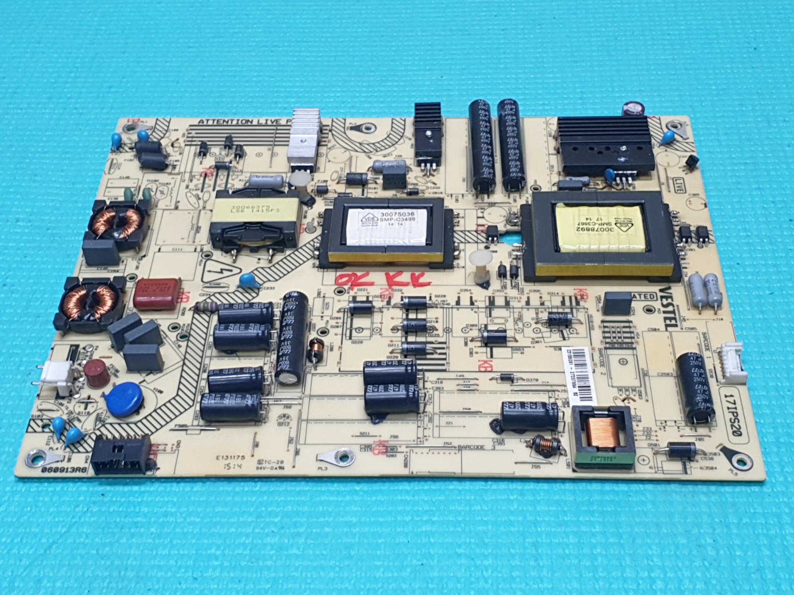POWER SUPPLY PSU 39180FHDLED 50HYT62U 50273SMFHD LED TV VESTEL 17IPS20 23155091 - Image 2