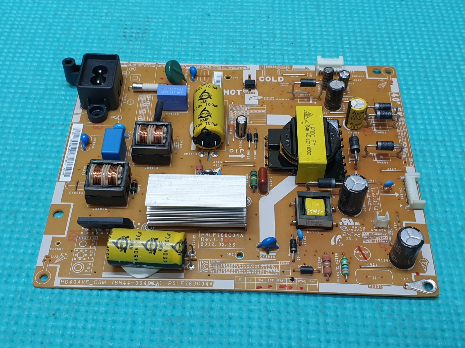 POWER SUPPLY PSU SAMSUNG UE40EH5000K 40" TV PD40AVF CSM BN44-00496A PSLF760C04A