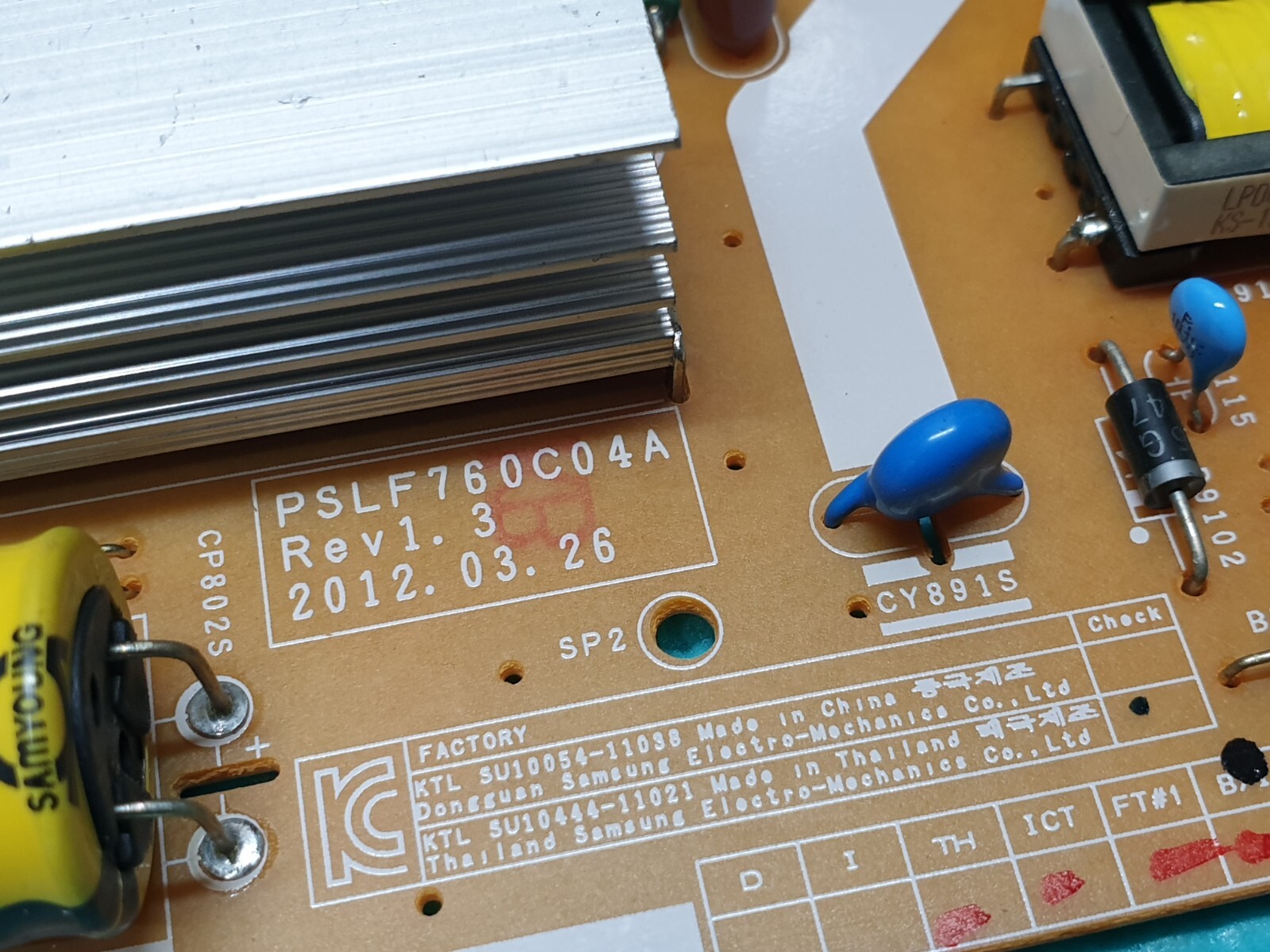 POWER SUPPLY PSU SAMSUNG UE40EH5000K 40" TV PD40AVF CSM BN44-00496A PSLF760C04A - Image 4