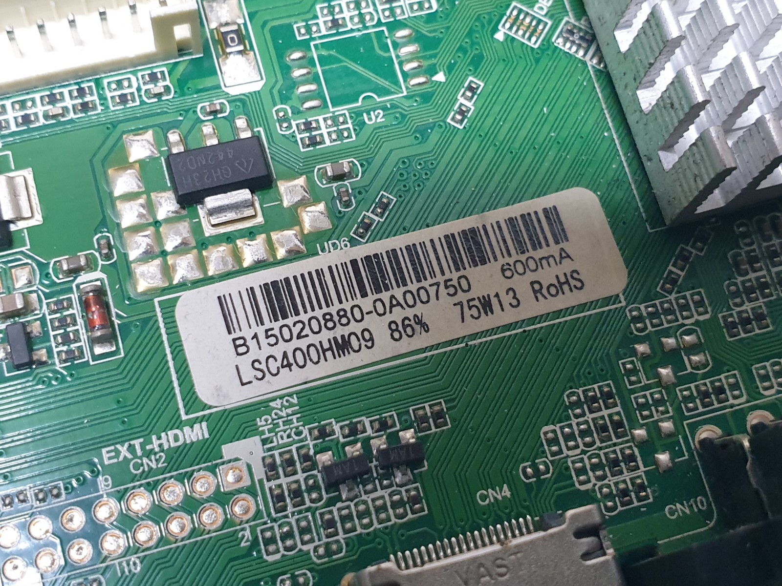 MAIN AV BOARD MB BLAUPUNKT 40/133Z-WB 40" LED TV TP.MS6308.P83 SCREEN:LSC400HN01 - Image 3