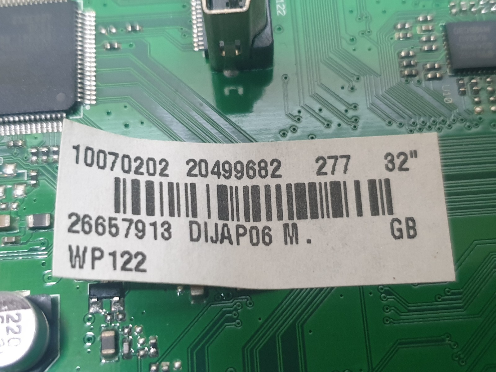 MAIN BOARD MB DIGIHOME 32841HDT2 32" LCD TV 17MB38-1 20499682 SCREEN:LTA320AP06 - Image 3