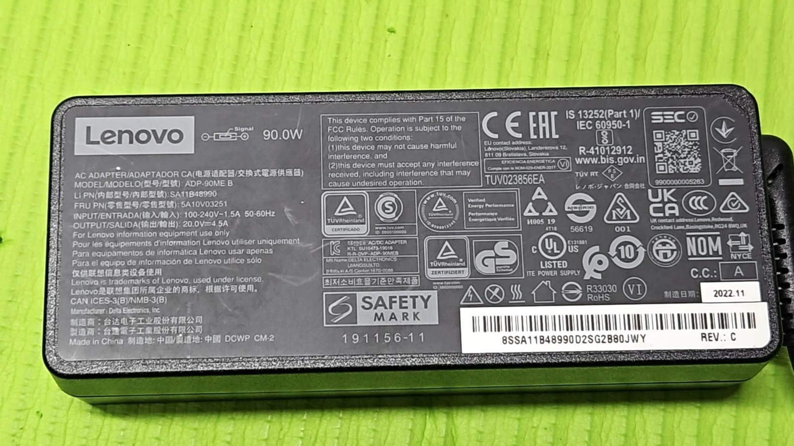 ORIGINAL GENUINE AC POWER SUPPLY CHARGER ADAPTER USB PIN 20V 4.5A FOR LENOVO - Image 2