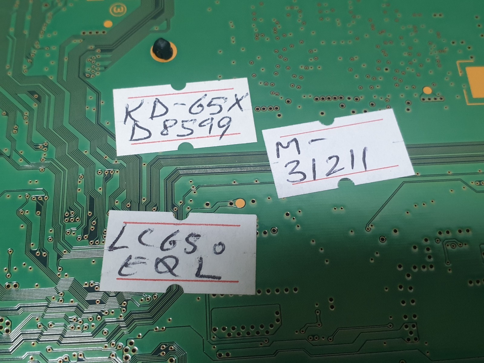 MAIN AV BOARD MB SONY KD-65XD8599 LED TV 1-980-832-11 Y200B550A SCREEN:LC650WQL - Image 3