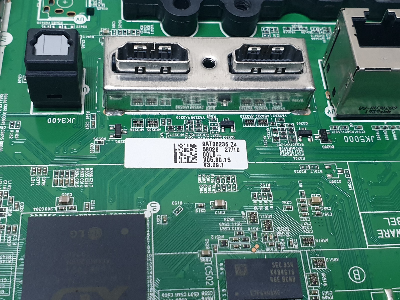 MAIN AV BOARD MB LG 24TL510S-PZ TV EAX672581 06(1.0) EBT64558027 SCREEN:V236BJ1 - Image 5
