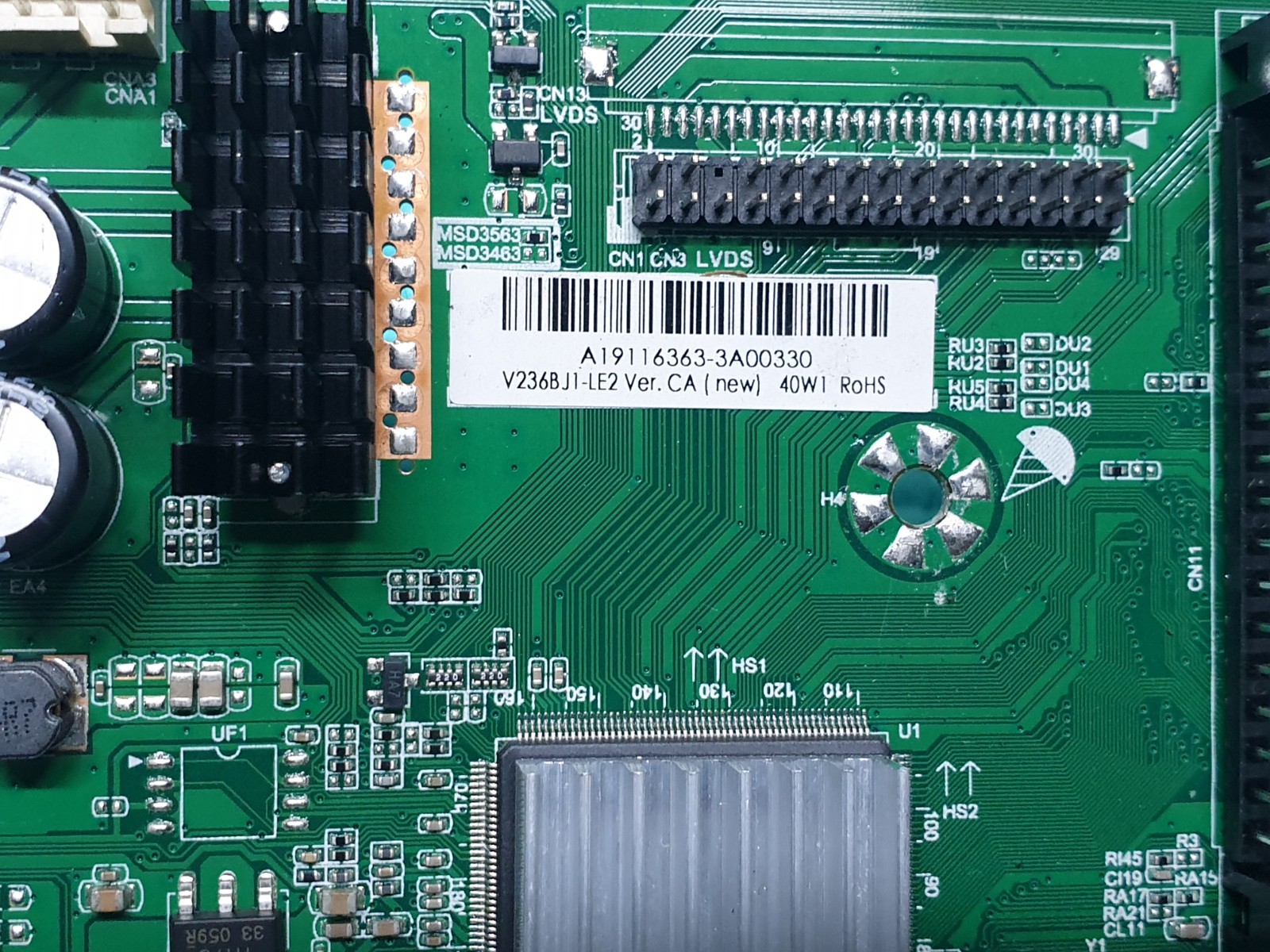 MAIN AV BOARD MB SHARP LC-24DHF4011K LED TV TP.MS3463S.PA511 SCREEN:V236BJ1-LE2 - Image 5