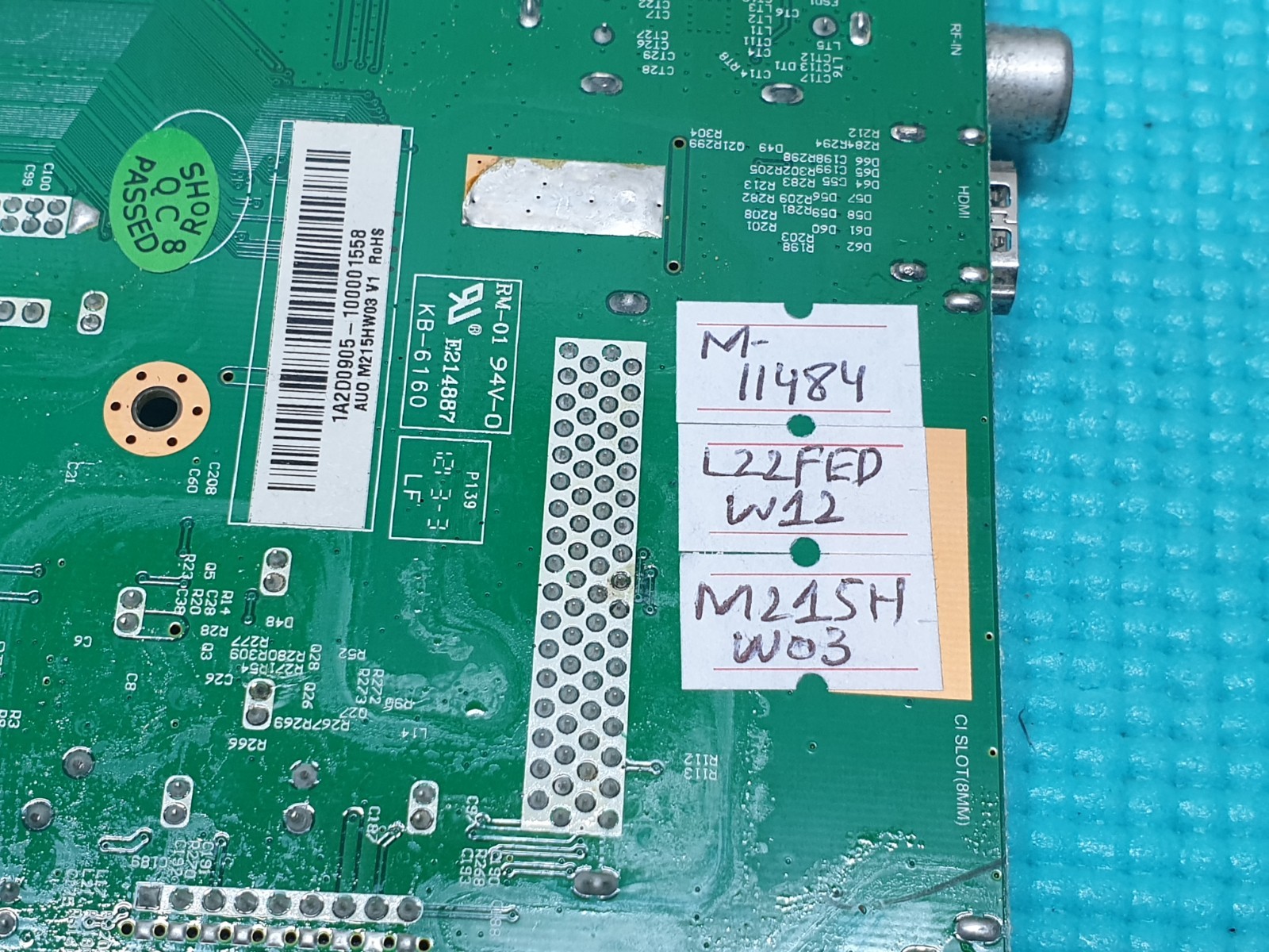 MAIN AV BOARD MB LOGIK L22FEDW12 22" LED TV TP.MSD306.63A 11313 SCREEN:M215HW03 - Image 5