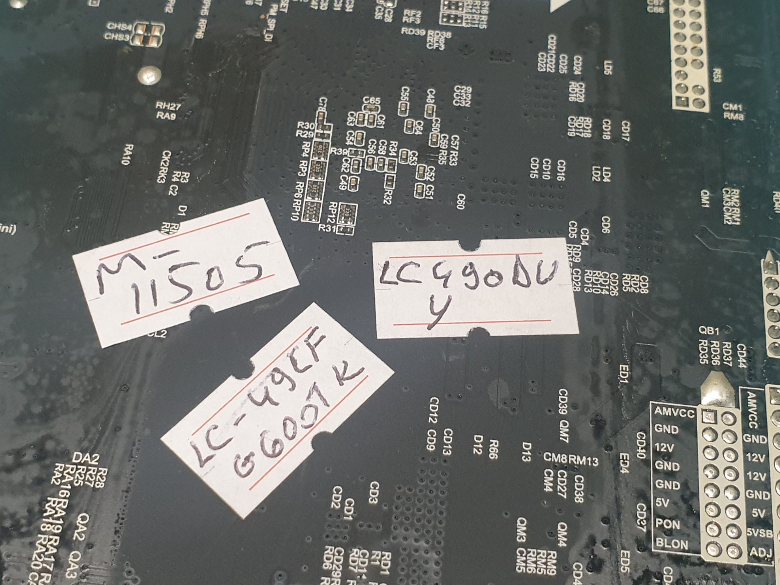 MAIN AV BOARD MB SHARP LC-49CFG6007K 49" LED TV T.MS6486.711 SCREEN:LC490DUY - Image 3