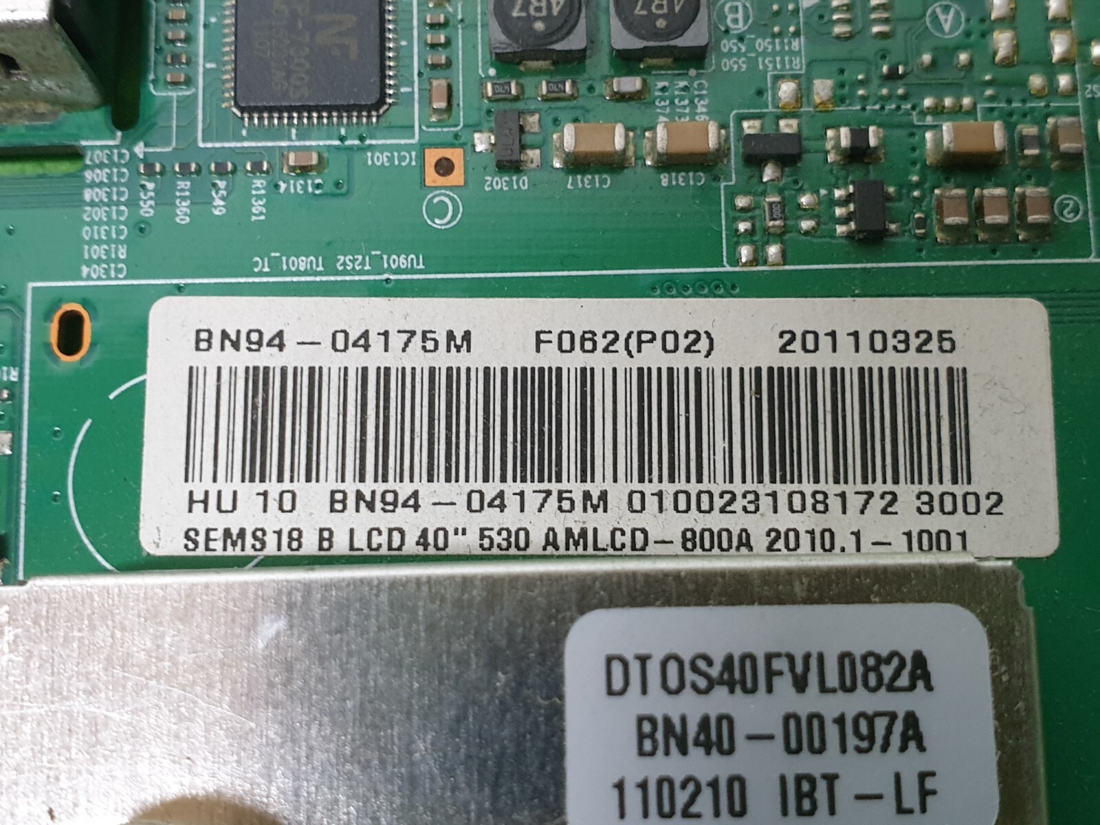 MAIN BOARD MB SAMSUNG LE40C530F1W TV BN94-04175M BN41-01536B SCREEN:LTF400HM01 - Image 4