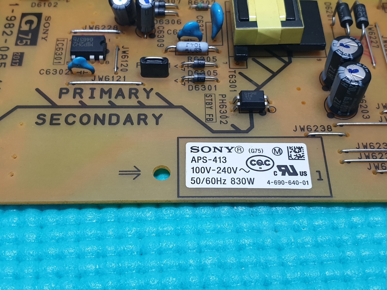 POWER SUPPLY BOARD PSU SONY KD-75XE9405 75" LCD TV APS-413(CH) G75 1-982-085-11 - Image 3
