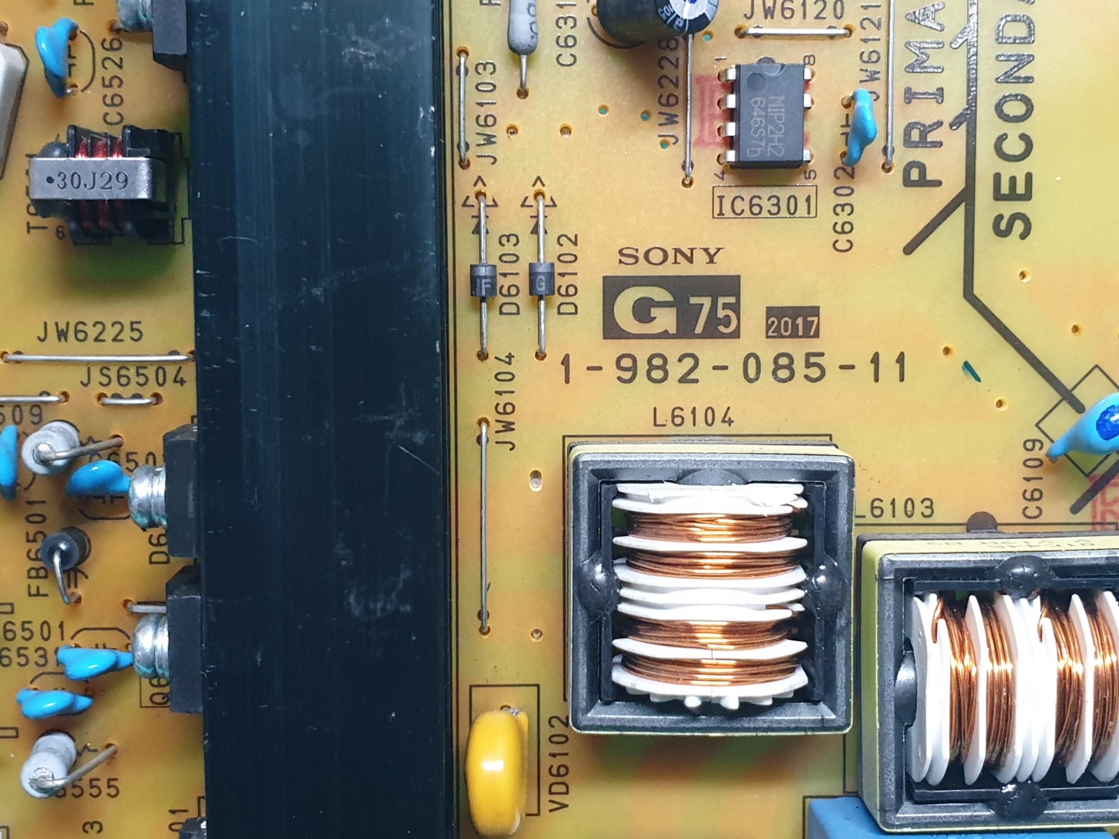POWER SUPPLY BOARD PSU SONY KD-75XE9405 75" LCD TV APS-413(CH) G75 1-982-085-11 - Image 4
