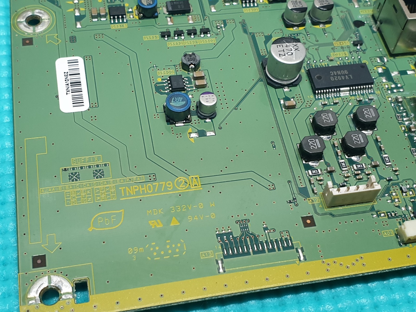 MAIN AV BOARD MB PANASONIC TX-L32G10 TV TXN/G10NFZ TNPH0779 2A SCREEN:AX080F045E - Image 2