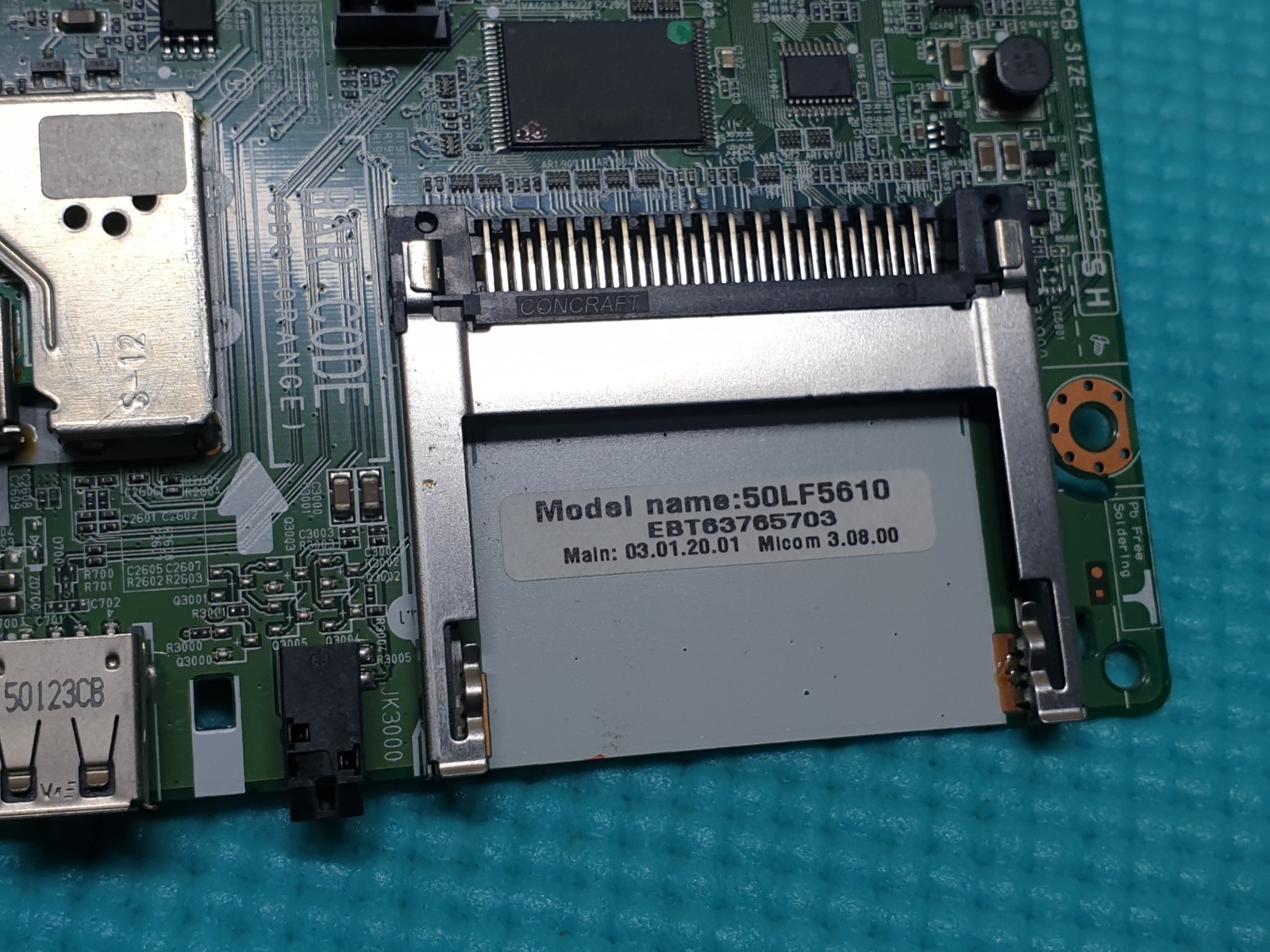 MAIN AV BOARD MB LG 50LF5610 LED TV EAX66164203(1.0) EBT63765703 SCREEN:LC500DUE - Image 5